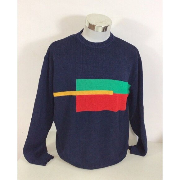 Vintage Van Art Sweater Abstract Print Mens Large - Picture 1 of 5
